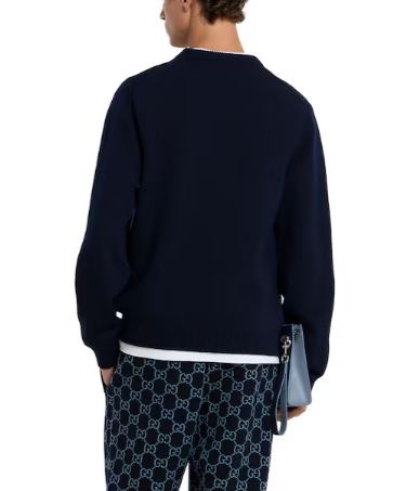 26SS 구찌 인타르시아 울 스웨터 795347 XKD744071 BLUE GREY - GUCCI