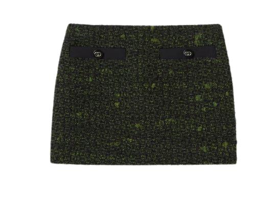 26SS 구찌 미디 스커트 853017 ZAUCL3005 Green black
