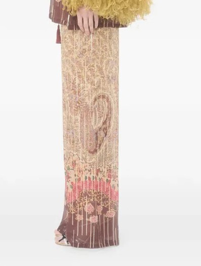 26SS 발렌티노 가라바니 팔라초 팬츠 8B3RB746A54 BR9 Almond multicolor - VALENTINO GARAVANI