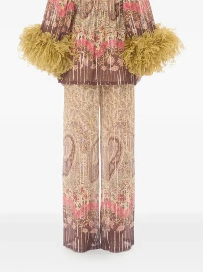 26SS 발렌티노 가라바니 팔라초 팬츠 8B3RB746A54 BR9 Almond multicolor - VALENTINO GARAVANI