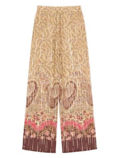 26SS 발렌티노 가라바니 팔라초 팬츠 8B3RB746A54 BR9 Almond multicolor