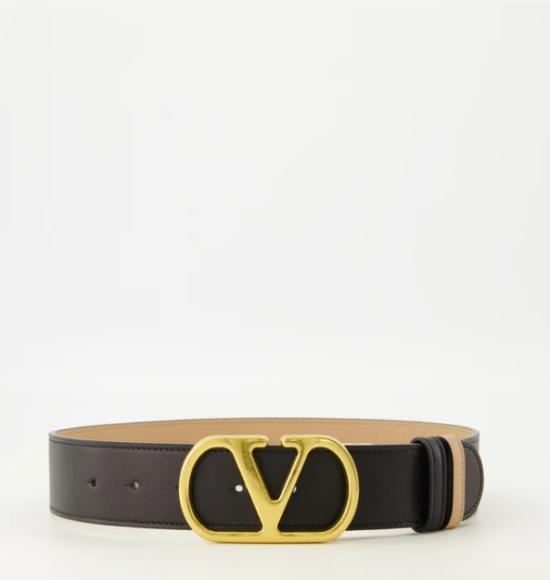 26SS 발렌티노 가라바니 레귤러 벨트 8W2T0SQ4IYR DVW Black and beige - VALENTINO GARAVANI