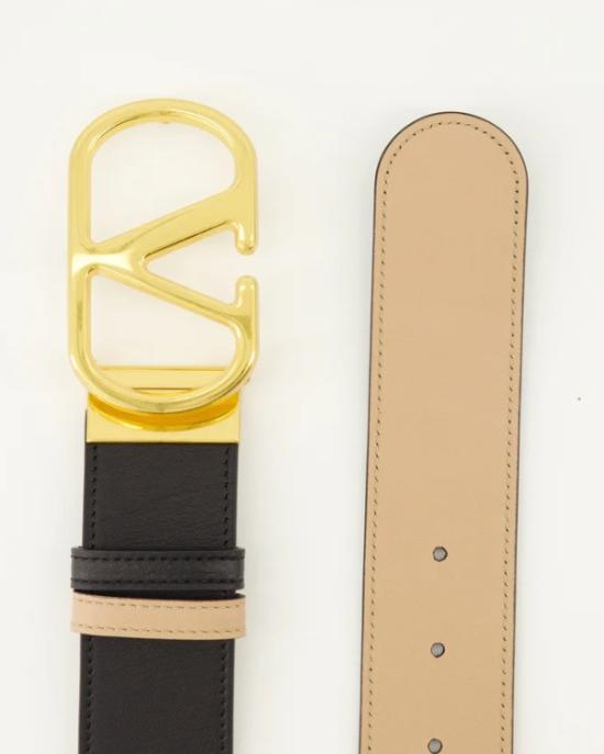 26SS 발렌티노 가라바니 레귤러 벨트 8W2T0SQ4IYR DVW Black and beige - VALENTINO GARAVANI