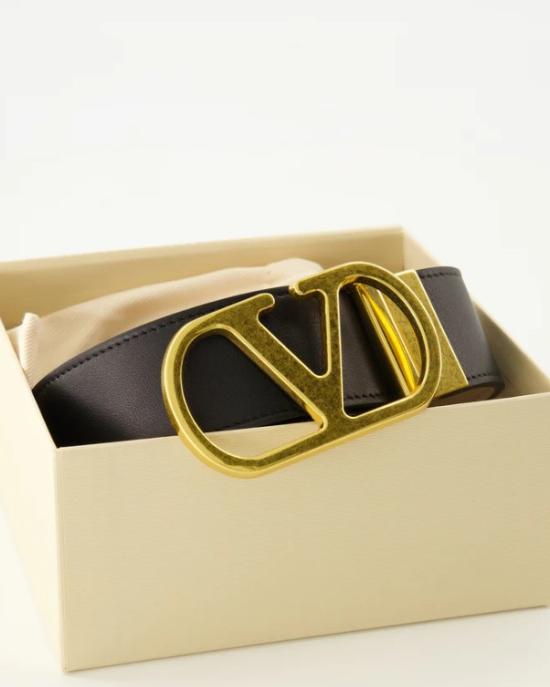 26SS 발렌티노 가라바니 레귤러 벨트 8W2T0SQ4IYR DVW Black and beige - VALENTINO GARAVANI