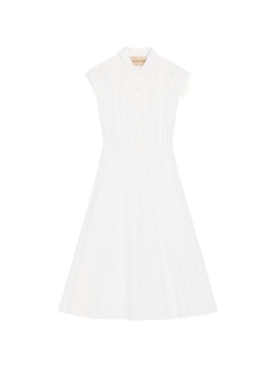 26SS 발렌티노 가라바니 미디 원피스 8B3VAJR59VN 0BO White - VALENTINO GARAVANI