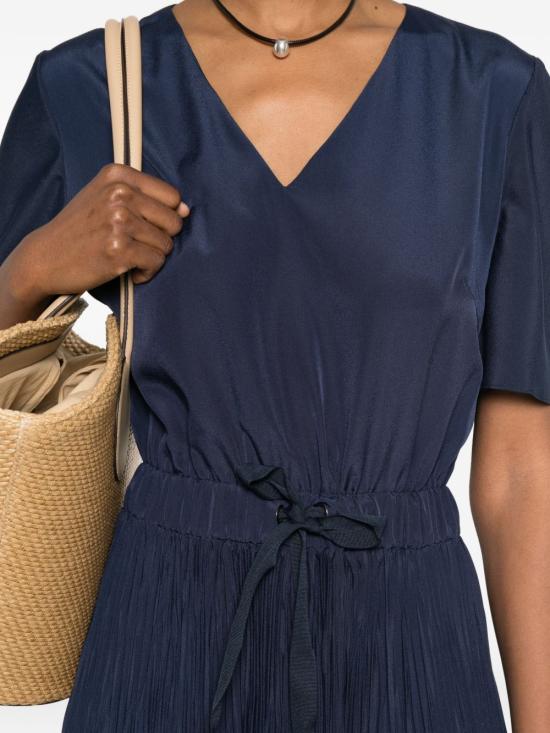 26SS 에르노 미디 원피스 AB000084D 128919200 Blu navy - HERNO