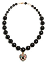 26SS 발렌티노 가라바니 목걸이/팬던트 8W2J0Y03QBT R4J Black