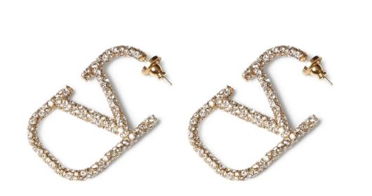 26SS 발렌티노 가라바니 이어링 8W2J0G04YCW MH5 Oro crystal silver