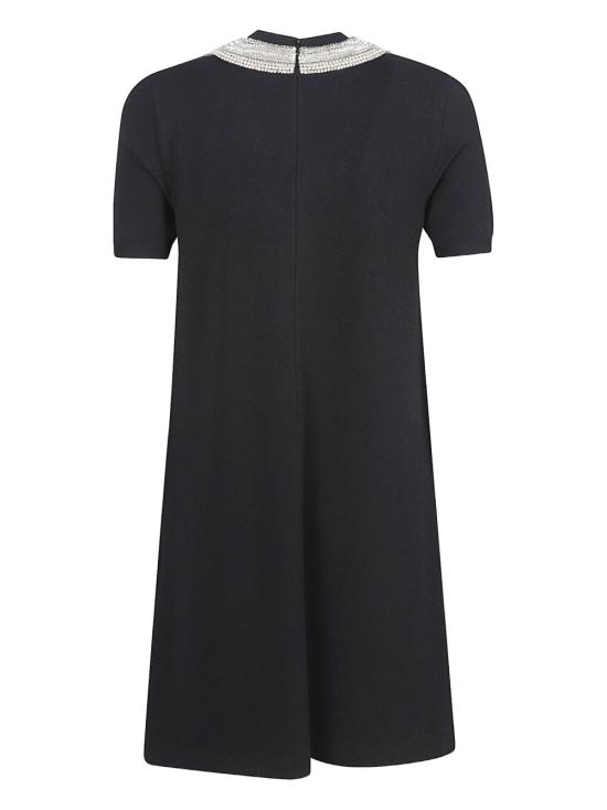 26SS 발렌티노 가라바니 미디 원피스 8B3KD14QA1K 0NO Black - VALENTINO GARAVANI