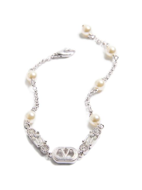 26SS 발렌티노 가라바니 팔찌 8W2J0BH8WKD DFF Rohodium cream crystal - VALENTINO GARAVANI