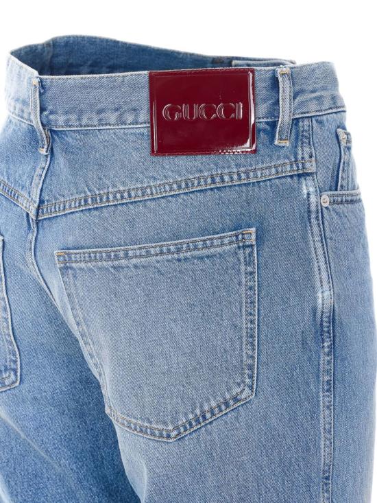 26SS 구찌 슬림 핏 코튼 데님 팬츠 844629 XDDD24009 LIGHT BLUE - GUCCI