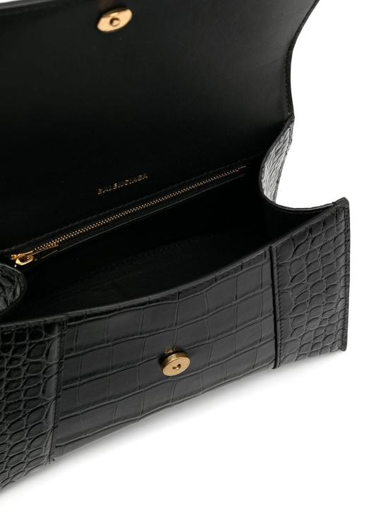 26SS 발렌시아가 아워글래스 스몰 핸드백 5935461LRGM1000 Black - BALENCIAGA