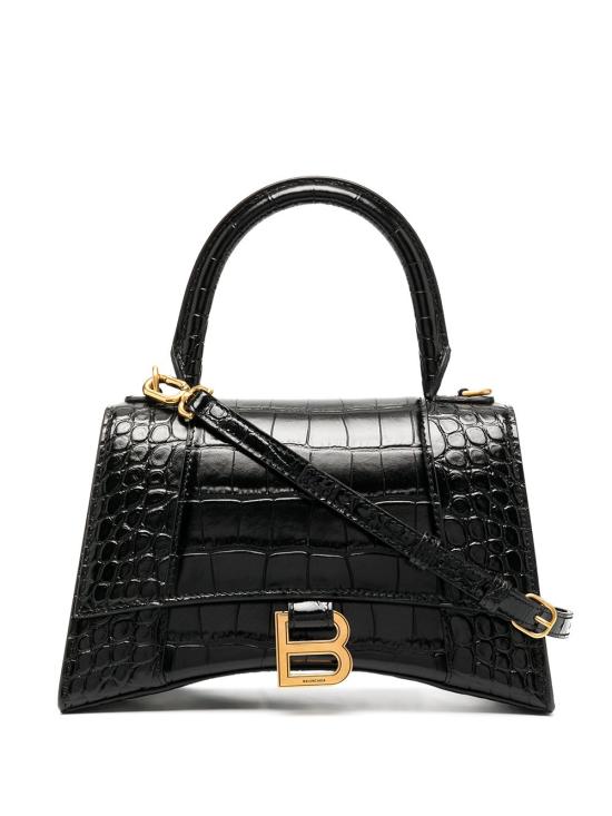 26SS 발렌시아가 아워글래스 스몰 핸드백 5935461LRGM1000 Black - BALENCIAGA
