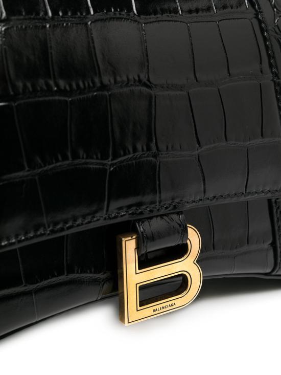 26SS 발렌시아가 아워글래스 스몰 핸드백 5935461LRGM1000 Black - BALENCIAGA