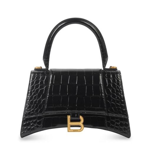 26SS 발렌시아가 아워글래스 스몰 핸드백 5935461LRGM1000 Black