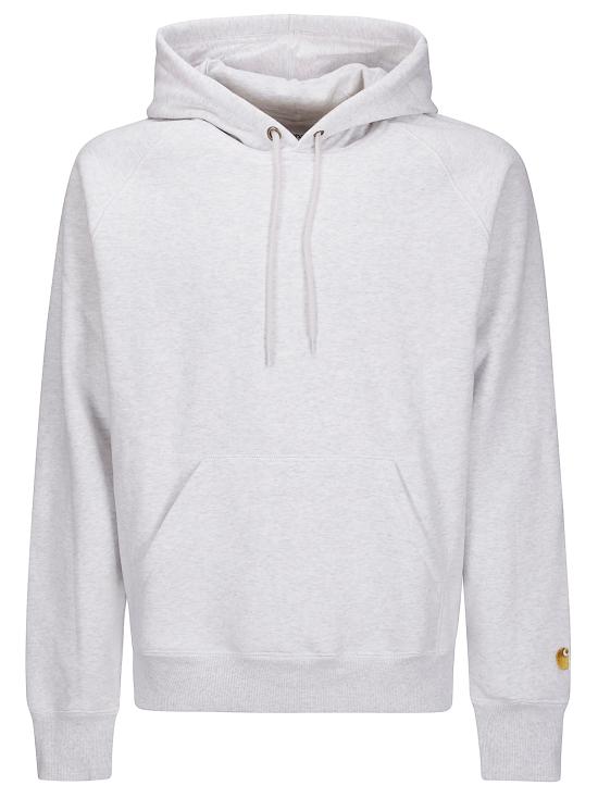 25FW 칼하트 WIP 체이스 후드 티셔츠 I033661 00JXX ASH HEATHER GOLD