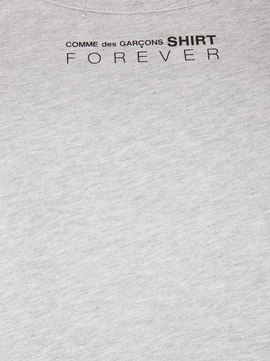 25FW 꼼데가르송 롱슬리브 로고 프린트 티셔츠 FZT003PER 3 TOP GREY - COMME DES GARCONS
