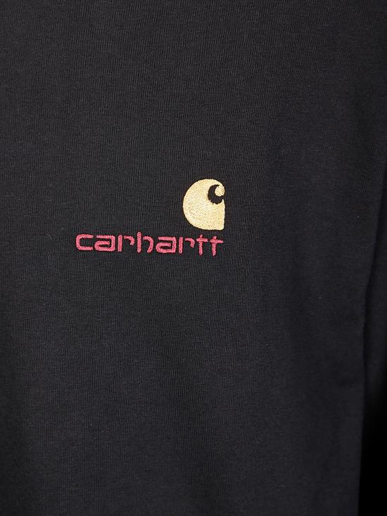 25FW 칼하트 WIP 아메리칸 스크립트 롱슬리브 티셔츠 I029955 89XX BLACK - CARHARTT WIP