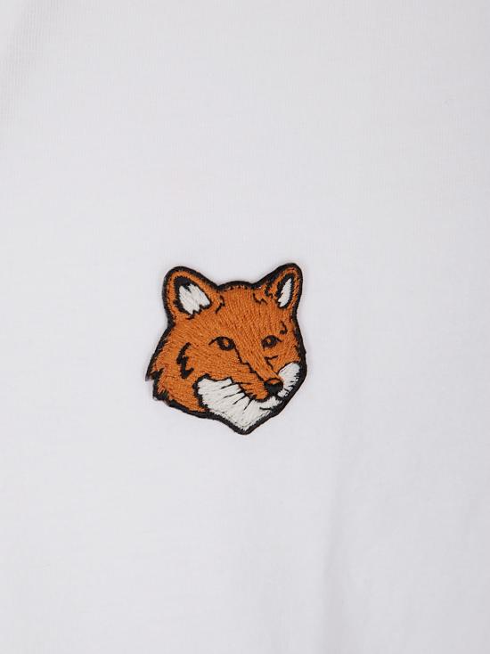 25FW 메종키츠네 폭스 헤드 레귤러 티셔츠 PM00107KJ7026 P100 WHITE - MAISON KITSUNE
