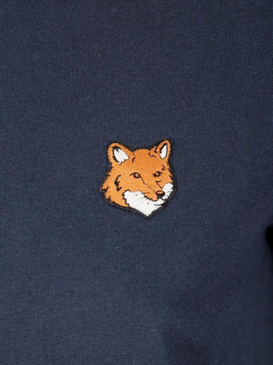 25FW 메종키츠네 반팔 티셔츠 PW00113KJ7026 0413 CLASSIC NAVY - MAISON KITSUNE