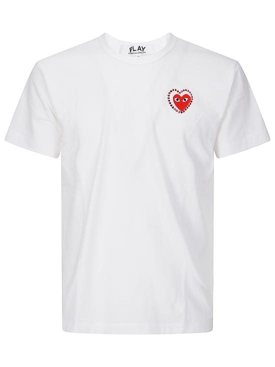 26SS 꼼데가르송 반팔 티셔츠 AXT802051 2 WHITE RED