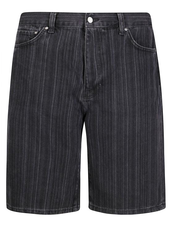 25FW 칼하트 WIP 숏팬츠 I035561 32106 RYLAN STRIPE BLACKSTONE WASHED