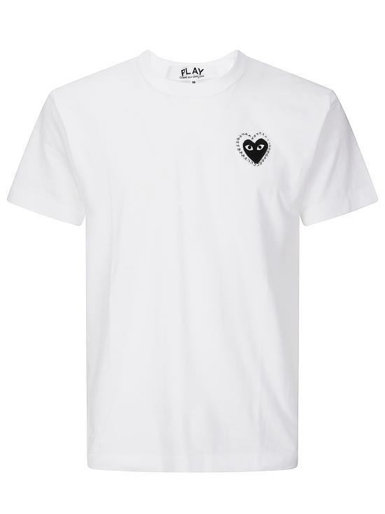 26SS 꼼데가르송 반팔 티셔츠 AXT802051 1 WHITE BLACK