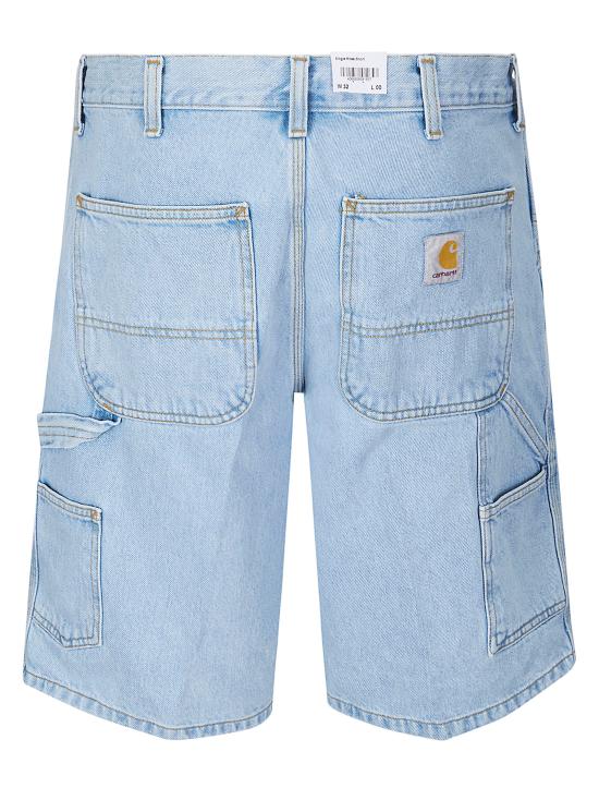 26SS 칼하트 WIP 스미스 데님 싱글 니 쇼츠 I032026 01A3 BLUE HEAVY STONE BLEACHED - CARHARTT WIP
