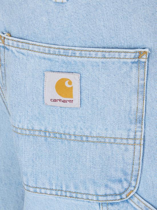 26SS 칼하트 WIP 스미스 데님 싱글 니 쇼츠 I032026 01A3 BLUE HEAVY STONE BLEACHED - CARHARTT WIP