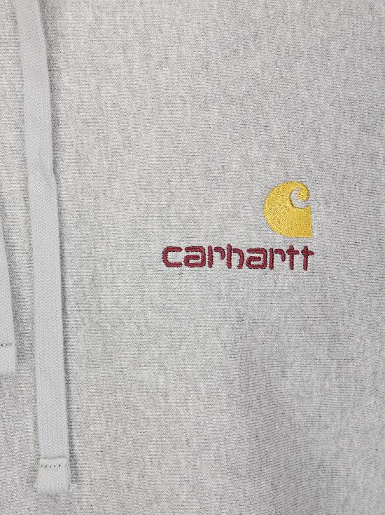 25FW 칼하트 WIP 후드 아메리칸 스크립트 스웨트셔츠 I028279 V6XX Grey - CARHARTT WIP