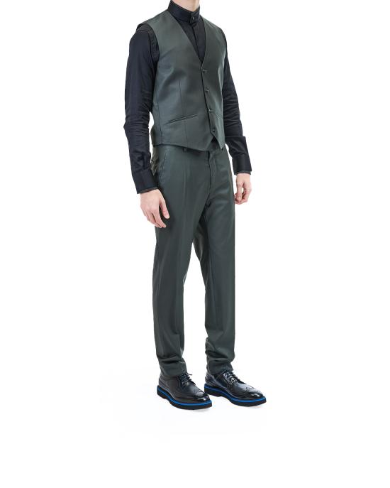 26SS 칼라거펠트 니트 베스트 355010 554035 V10 590 VERDE SCURO - KARL LAGERFELD