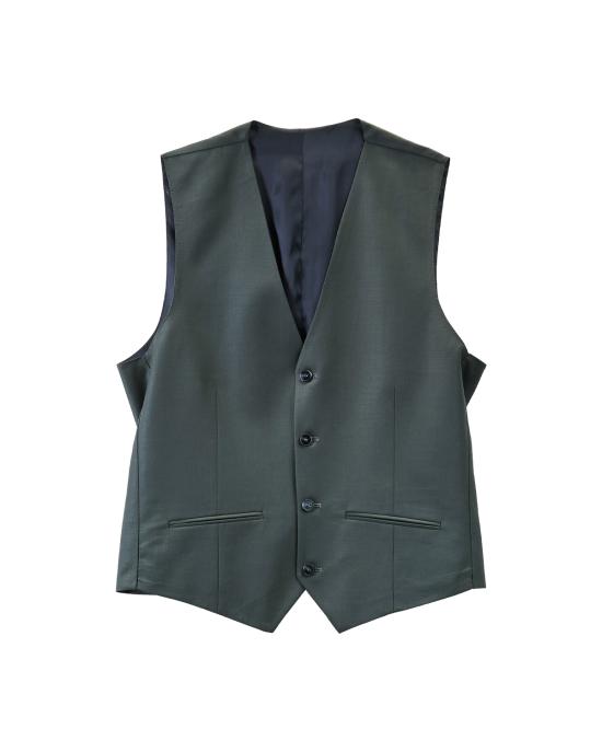 26SS 칼라거펠트 니트 베스트 355010 554035 V10 590 VERDE SCURO