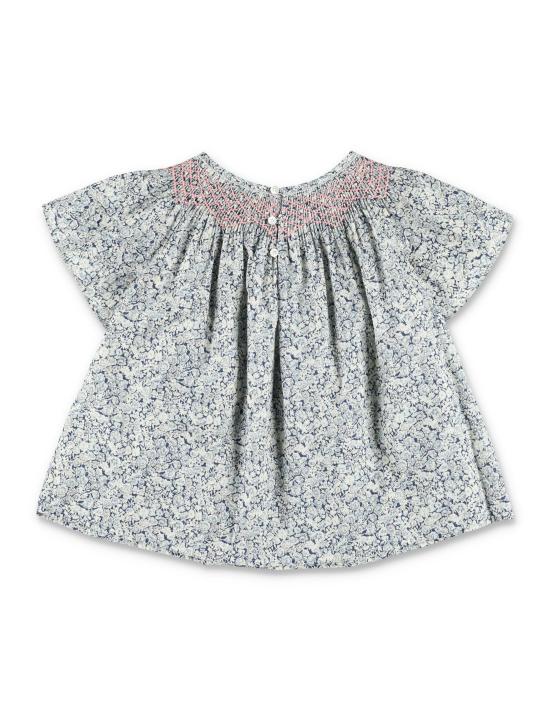 26SS [키즈] 봉쁘앙 셔츠 S06GBLW00014 519A BLUE FLORAL PRINT - BONPOINT