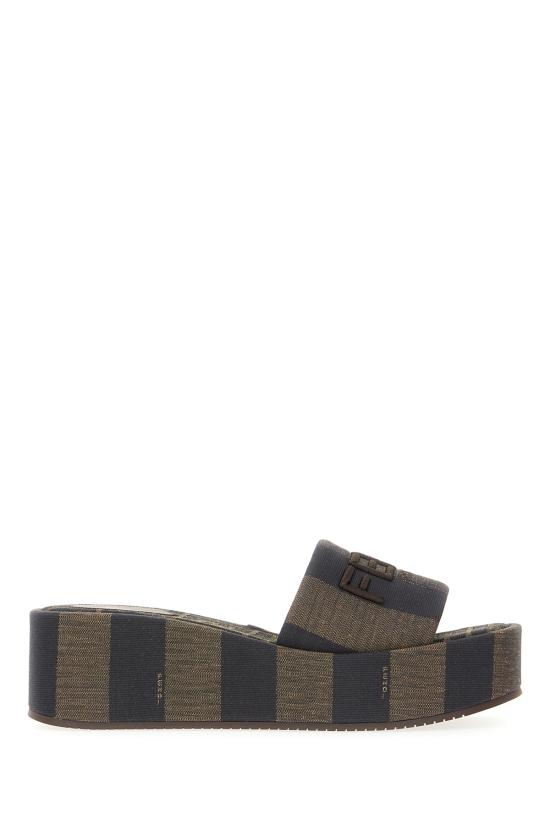 26SS 펜디 뮬/슬리퍼 8R8515AORH F1P95 TABACCO NERO MORO