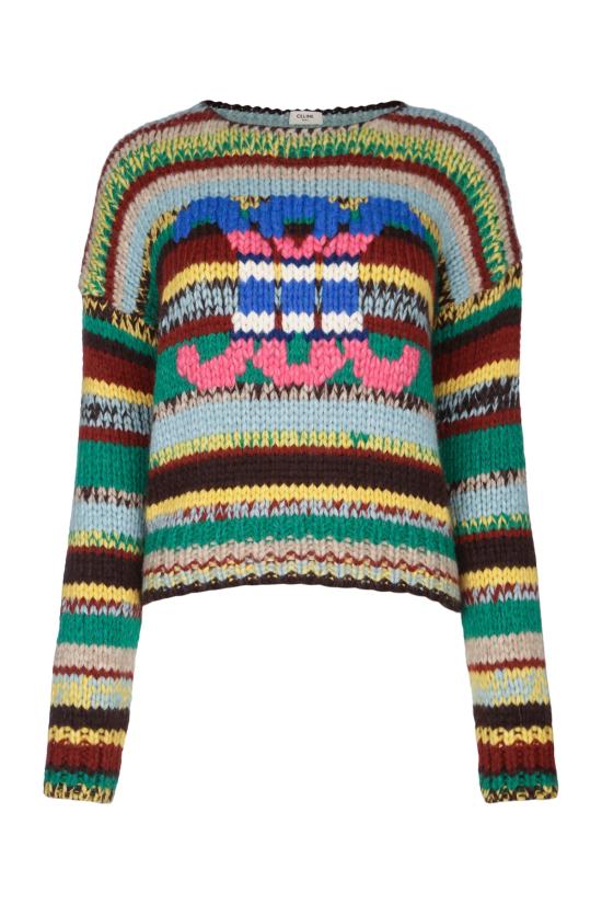 26SS 셀린느 캐시미어 크루넥 스웨터 RY0O21991 30GE GREEN