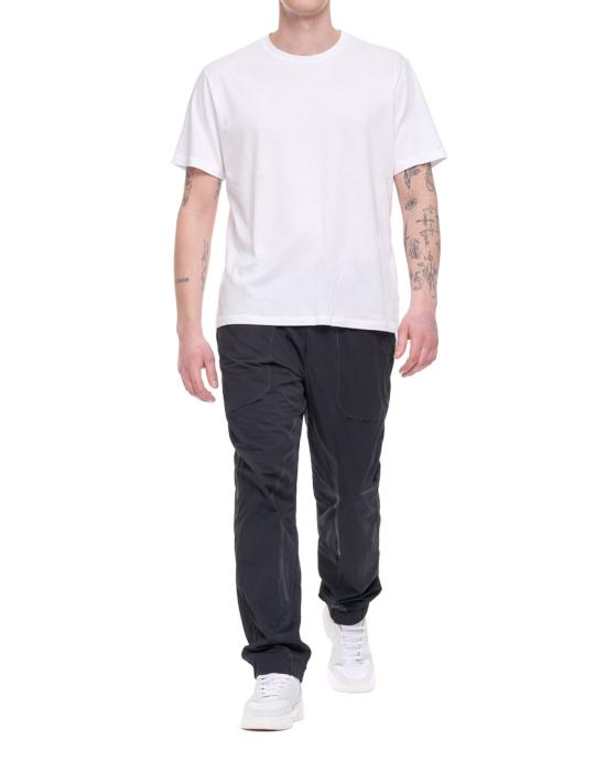 25SS 마제스틱필라쳐 긴팔 티셔츠 Majestic Filatures 남성용 화이트 크루넥 티셔츠 M537 HTS022 001 - MAJESTIC FILATURES