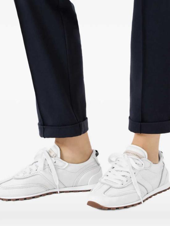 26SS 브루넬로 쿠치넬리 샤이니 루프 소프트 그레인 가죽 러너 MZDKG3235 C4295 - BRUNELLO CUCINELLI