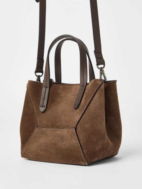 26SS 브루넬로 쿠치넬리 스웨이드 BC Duo 미니 백 MBDLD2675 C8769 - BRUNELLO CUCINELLI
