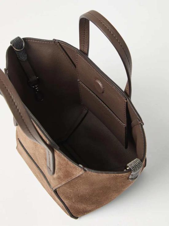 26SS 브루넬로 쿠치넬리 스웨이드 BC Duo 미니 백 MBDLD2675 C8769 - BRUNELLO CUCINELLI
