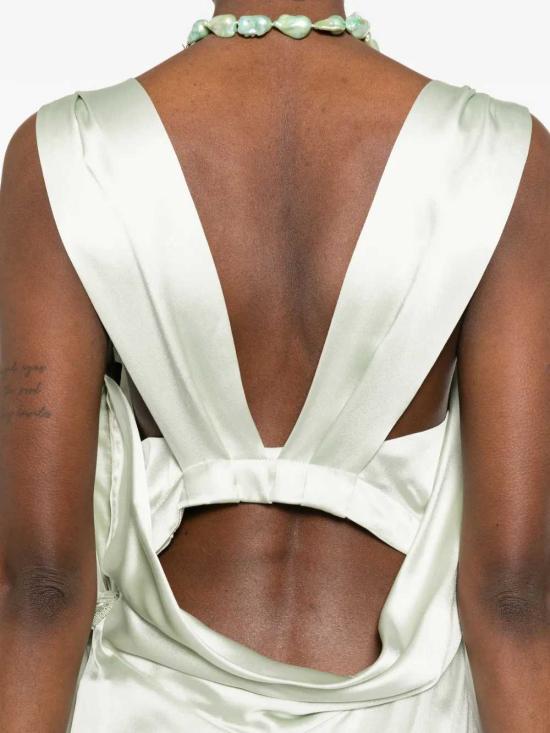 26SS 마르지엘라 실크 새틴 맥시 드레스 S51DG0005M35797 LIGHT PISTACHIO - MAISON MARGIELA