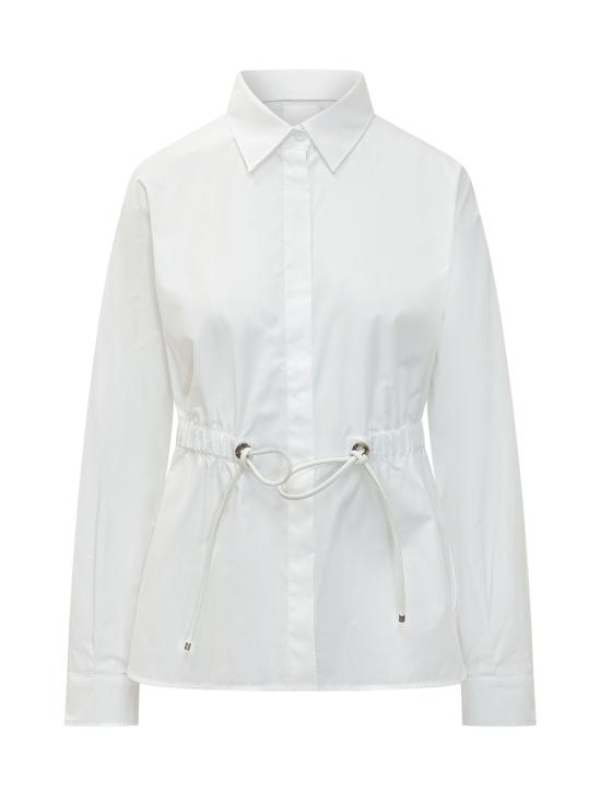 26SS 막스마라 Tazzina 드로스트링 셔츠 2611111052600 001 BIANCO OTTICO