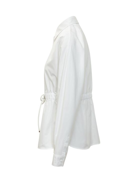 26SS 막스마라 Tazzina 드로스트링 셔츠 2611111052600 001 BIANCO OTTICO - MAX MARA