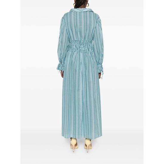 26SS 핑코 미디 원피스 106599 A36E ES6 BLUE WHITE - PINKO