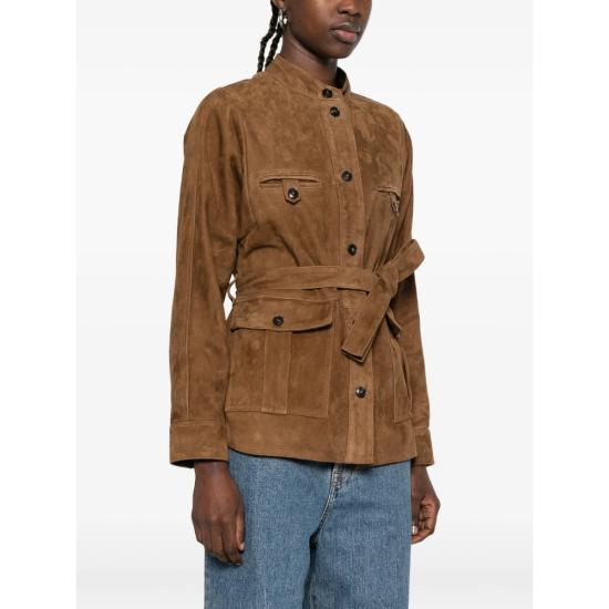 26SS 이브살로몬 가죽 자켓 26EY21572APAV A2295 BROWN - YVES SALOMON