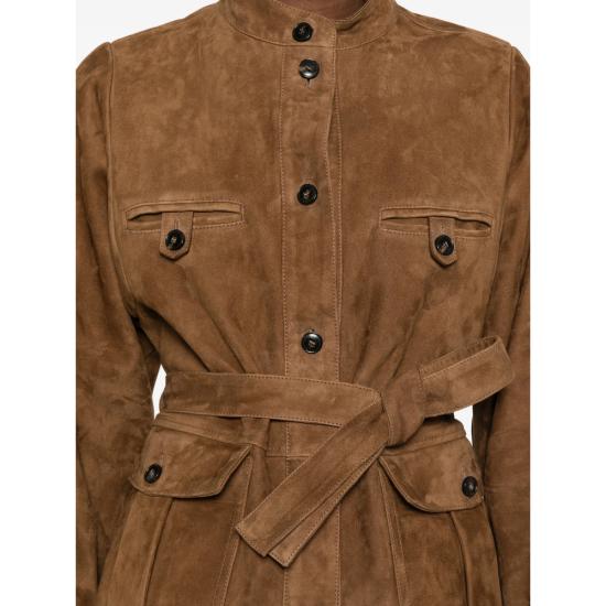 26SS 이브살로몬 가죽 자켓 26EY21572APAV A2295 BROWN - YVES SALOMON