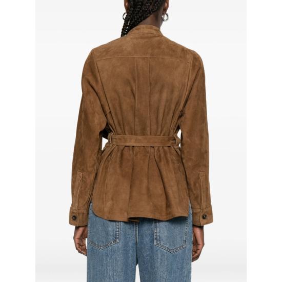 26SS 이브살로몬 가죽 자켓 26EY21572APAV A2295 BROWN - YVES SALOMON