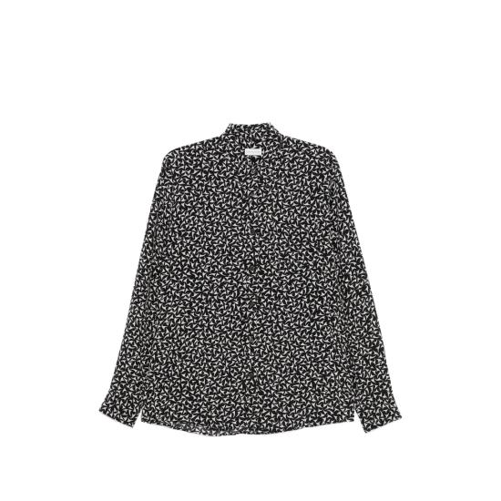 26SS 드리스 반 노튼 긴팔 셔츠 3070 020702 900 BLACK WHITE