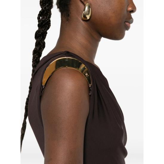 26SS 엘리자베타프랜치 미디 원피스 AB90661E2 EV9 BROWN - ELISABETTA FRANCHI