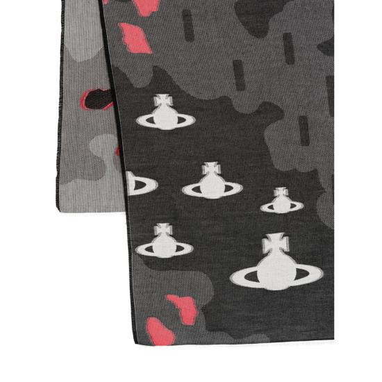 26SS 비비안웨스트우드 머플러/스카프 81030158 W01G2 N401 BLACK GREY - VIVIENNE WESTWOOD