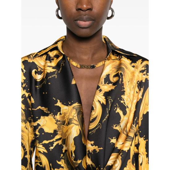 26SS 베르사체 블라우스 80HAL212 NS820 G89 BLACK GOLD - VERSACE